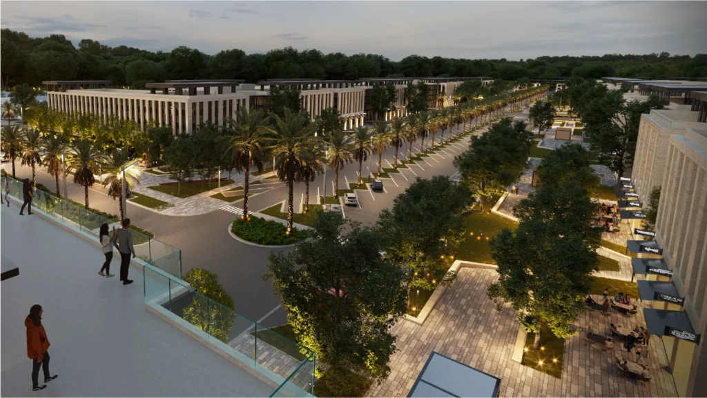 Vista general del parque empresarial en Samborondón